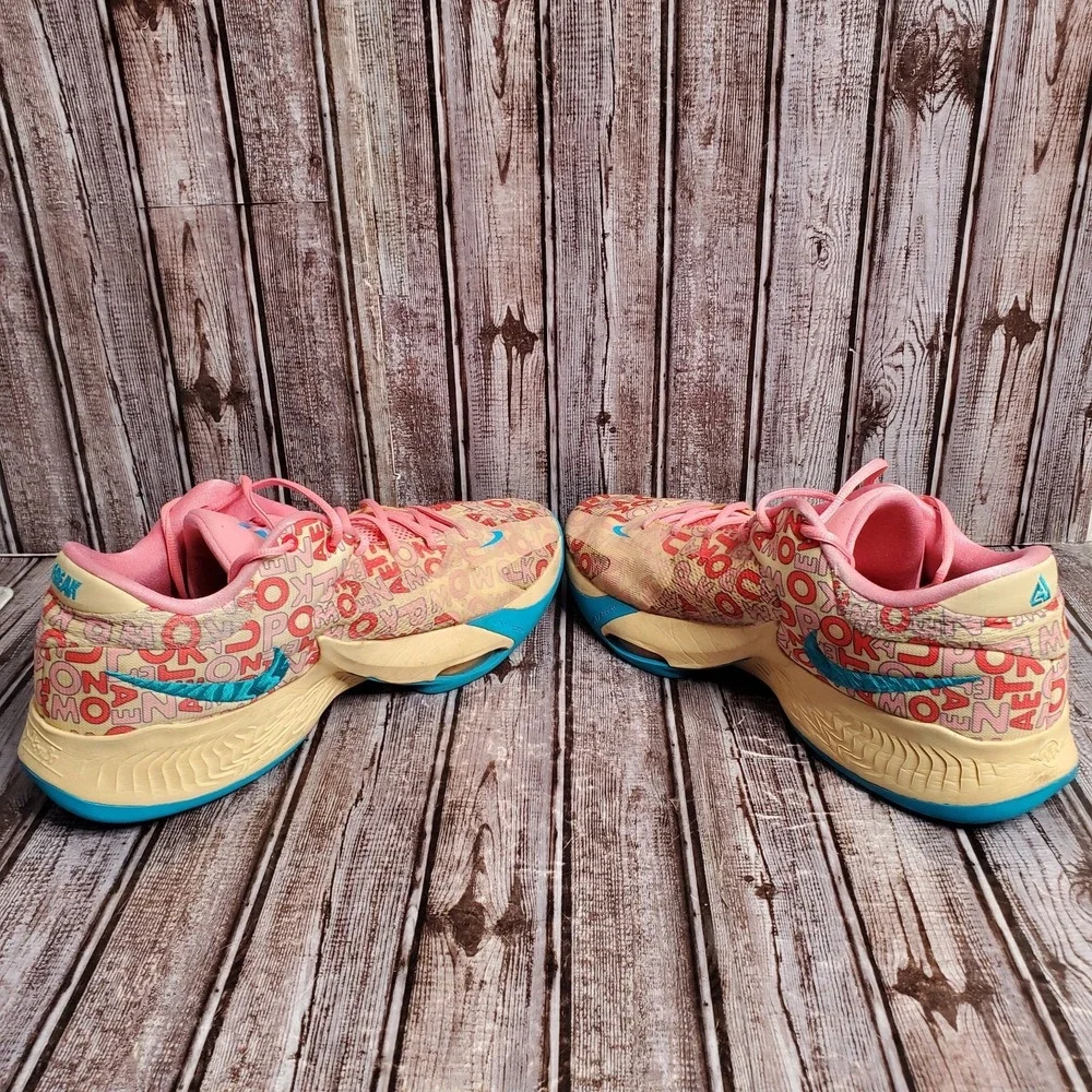 Nike Men's Giannis Zoom Freak 4 Letter Bros Vanilla Lighting FB9503-200 Size 17 - Picture 6 of 16